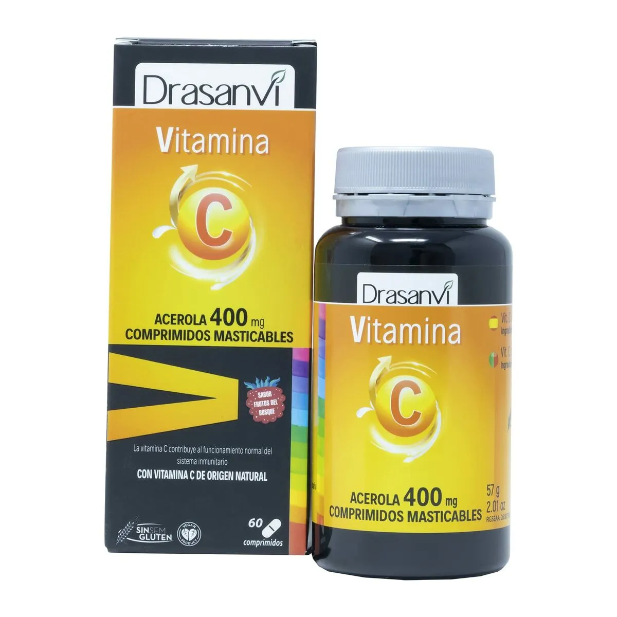 Integratore Alimentare Drasanvi    Vitamina C 60 Unità Frutti di Bosco