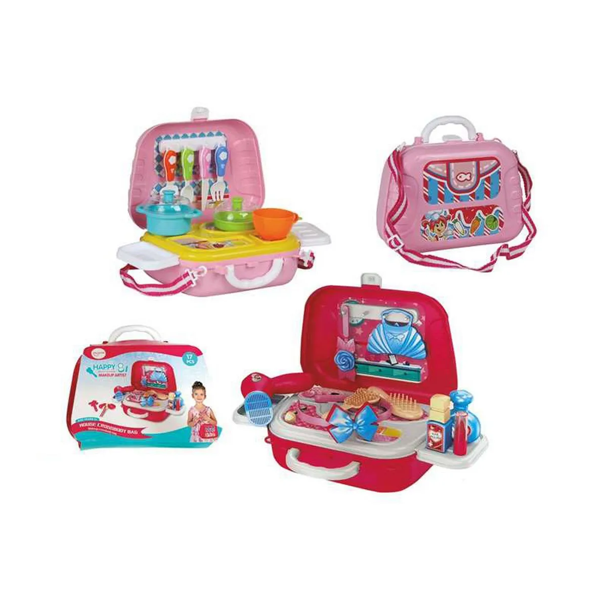 Valigetta con Giochi e Accessori Toeletta Chef 17 Pezzi 2 Unità (24,5 x 9,5 x 18 cm)