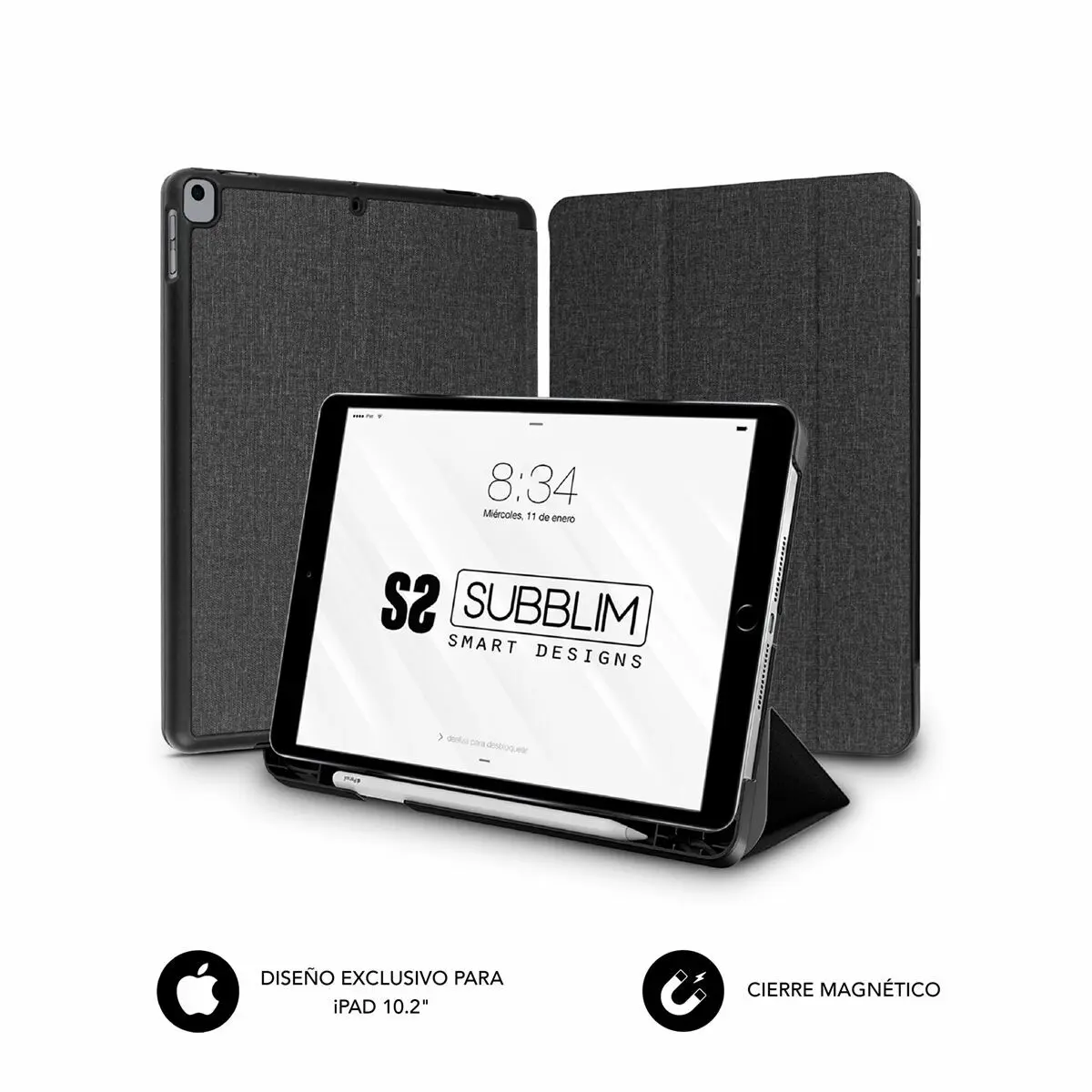 Custodia per Tablet Subblim SUBCST5SC310 Nero 10,2"