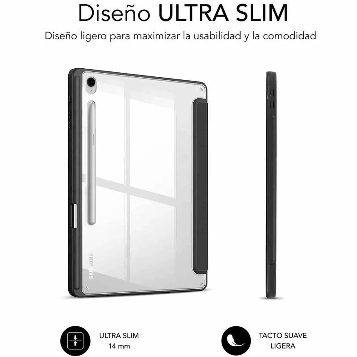 Custodia per Tablet Subblim Samsung S9/ S9 FE Nero