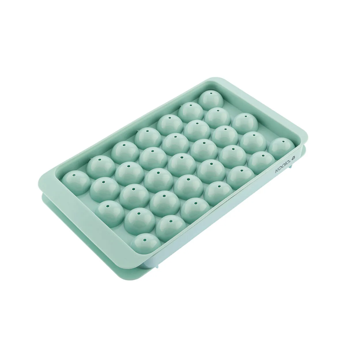 Formina per Cubetti di Ghiaccio Koala Eco Friendly 33 Compartimenti Verde Plastica 24,5 x 14,5 x 3,5 cm