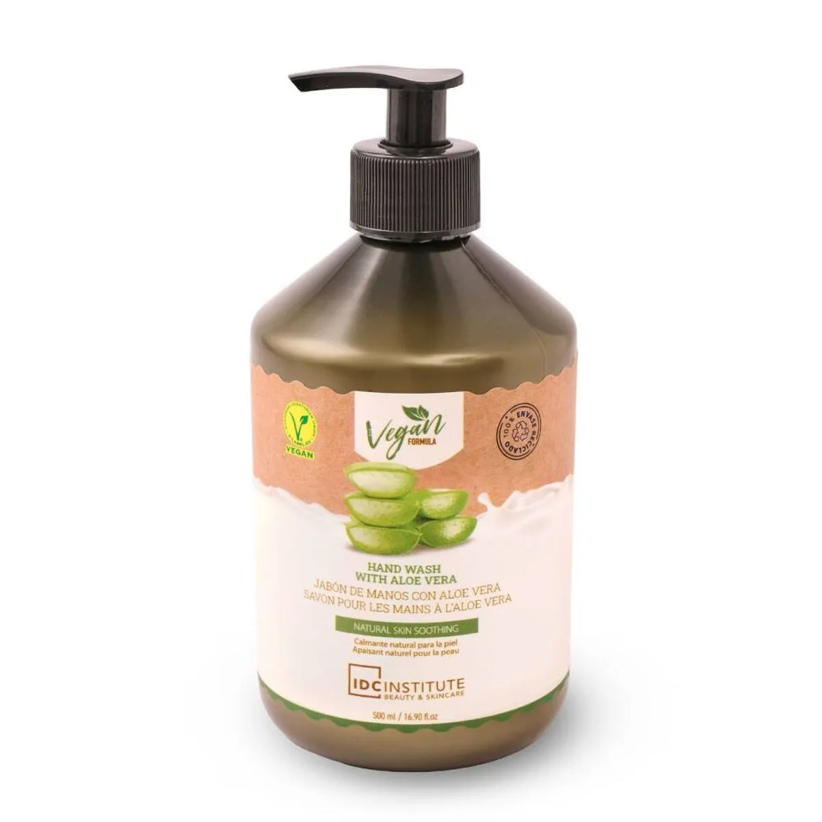 Sapone Liquido Mani con Dosatore IDC Institute Aloe Vera (500 ml)