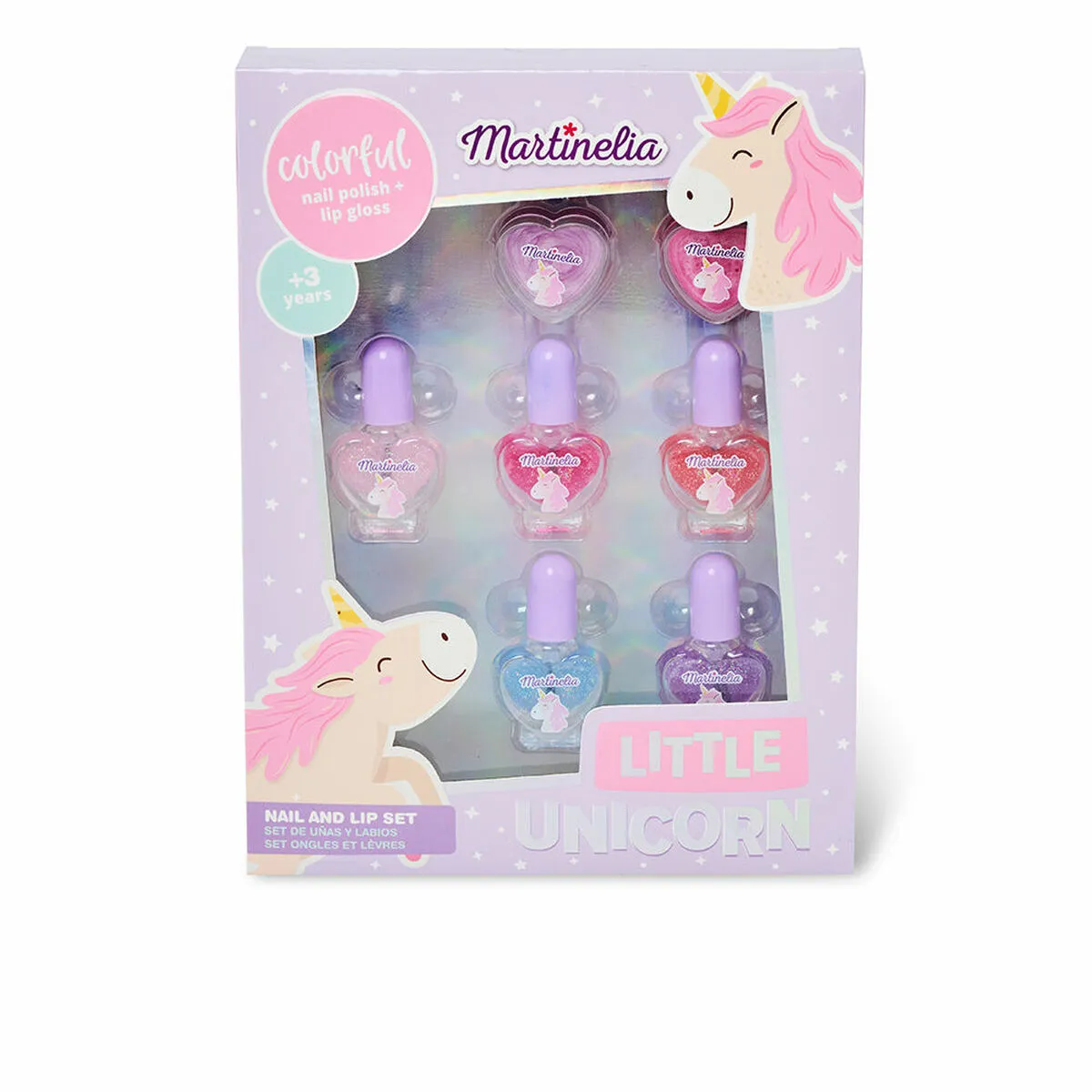 Set di Trucchi per Bambini Martinelia Little Unicorn Nail Polish (7 Unità)