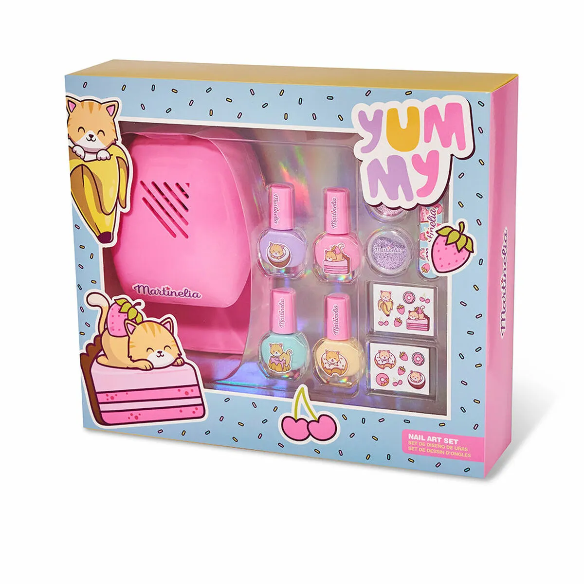 Set di Bellezza Martinelia Yummy Accessori Asciuga Smalto 10 Pezzi (28 x 24 x 7 cm)