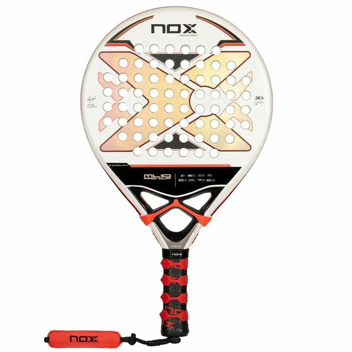 Racchetta da Padel Nox Ml10 Pro Cup 3K Luxury Series Bianco