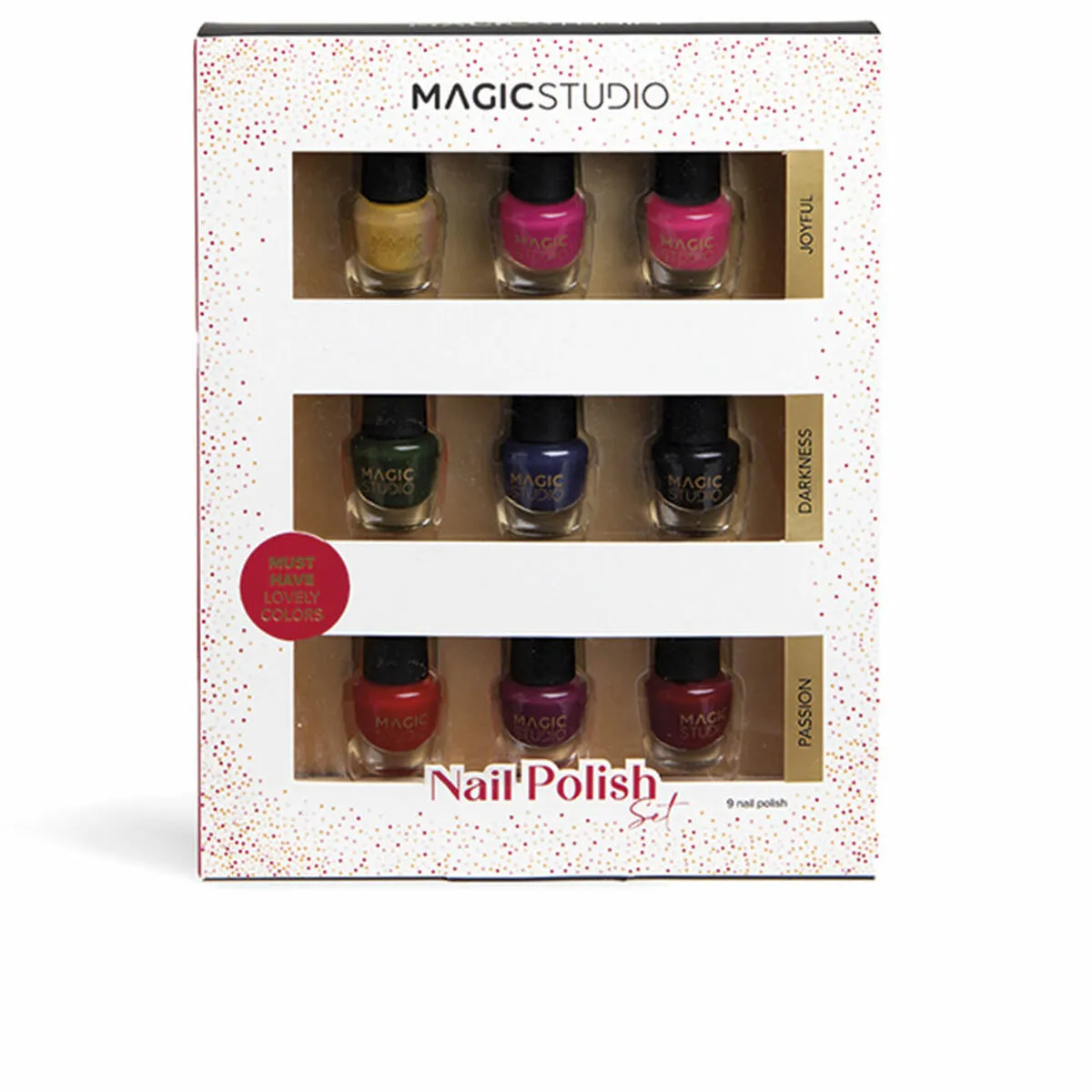 Set da Trucco Magic Studio Colorful Complete Nail Polish 9 Pezzi