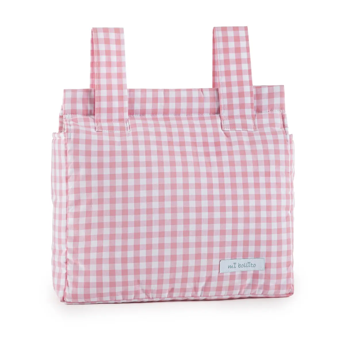 Borsa organizzatrice per passeggino Mi bollito Rosa Vichy 10 x 35 x 35 cm