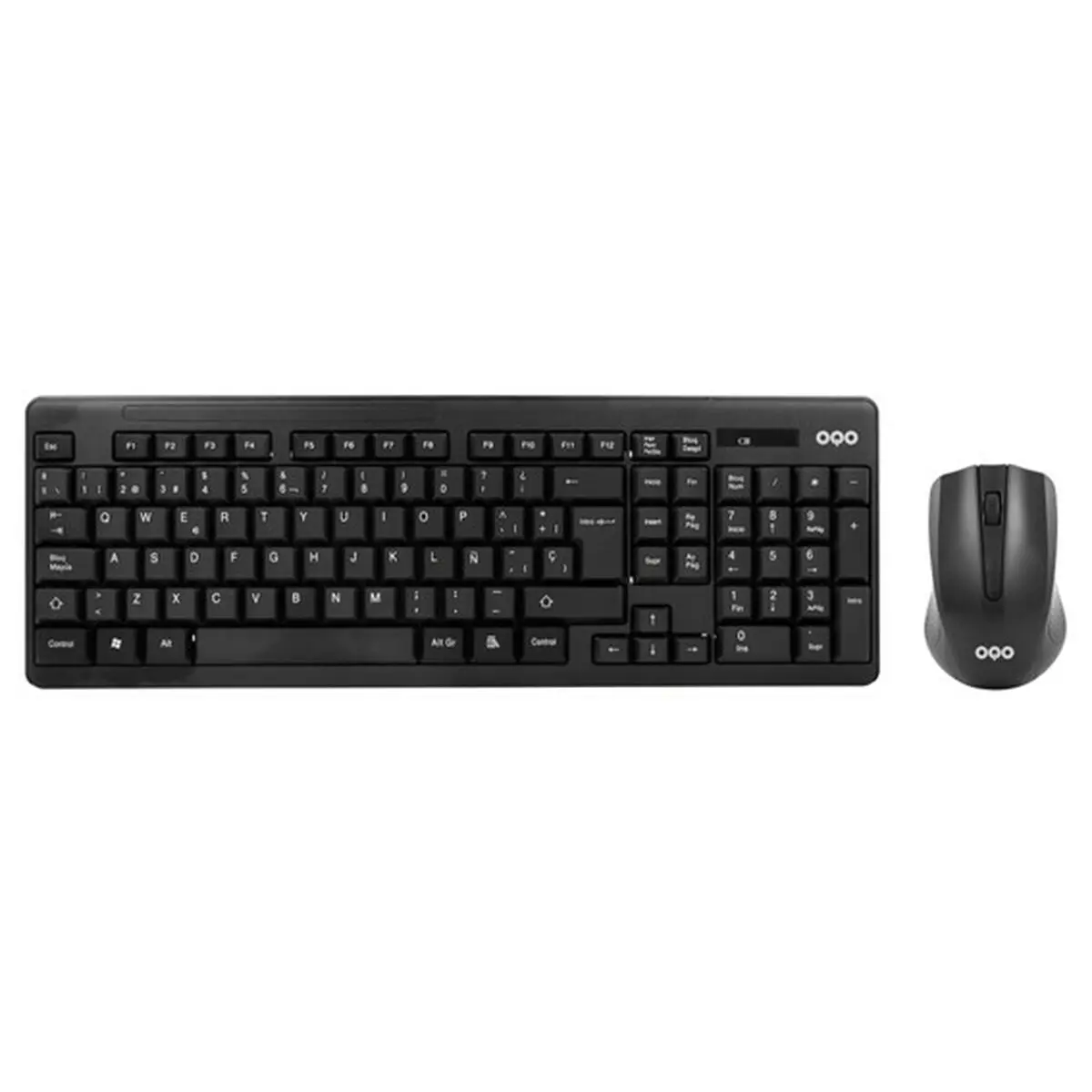 Tastiera e Mouse OQO TR002-W Nero Multicolore Qwerty in Spagnolo