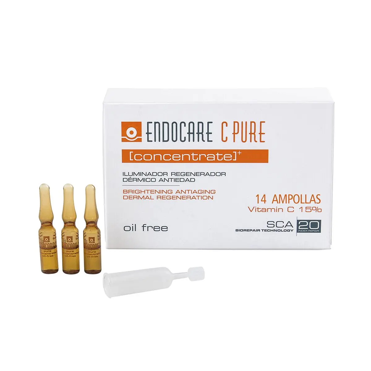 Fluido di Bellezza Illuminante Endocare C Pure Concentrate 14 x 1 ml Fiale