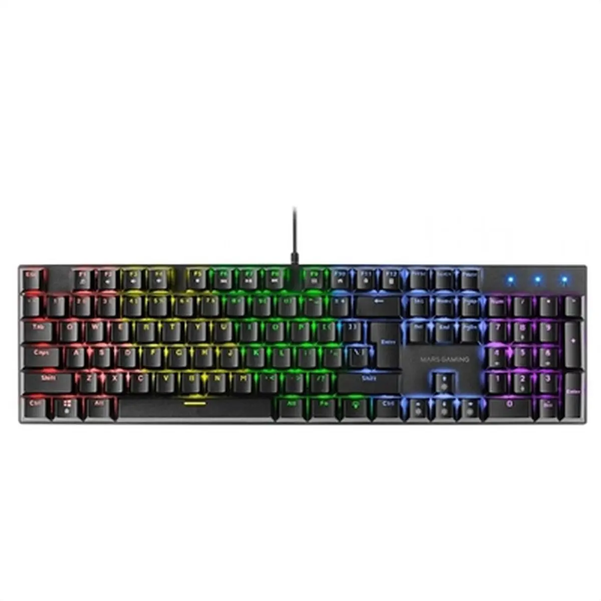 Tastiera Mars Gaming MK422 Qwerty in Spagnolo RGB Nero