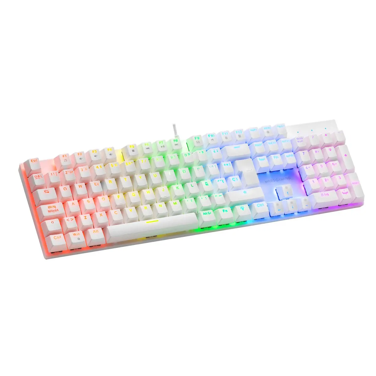 Tastiera Mars Gaming MK422 Bianco Qwerty portoghese