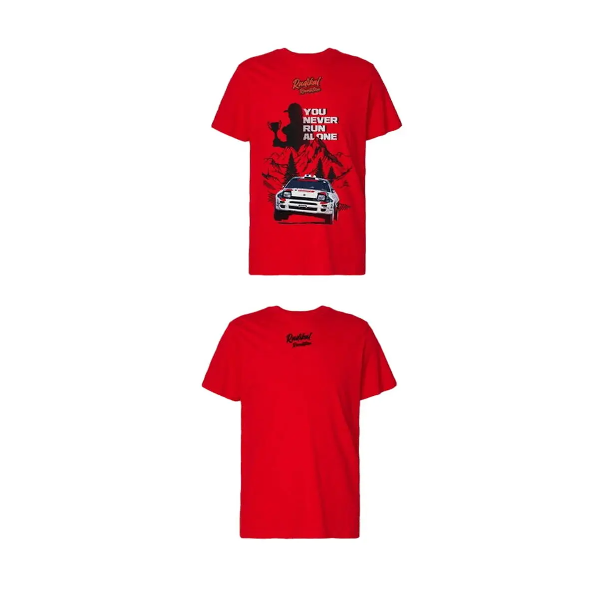 Maglia a Maniche Corte Uomo RADIKAL YOU NEVER RUN ALONE Rosso XL