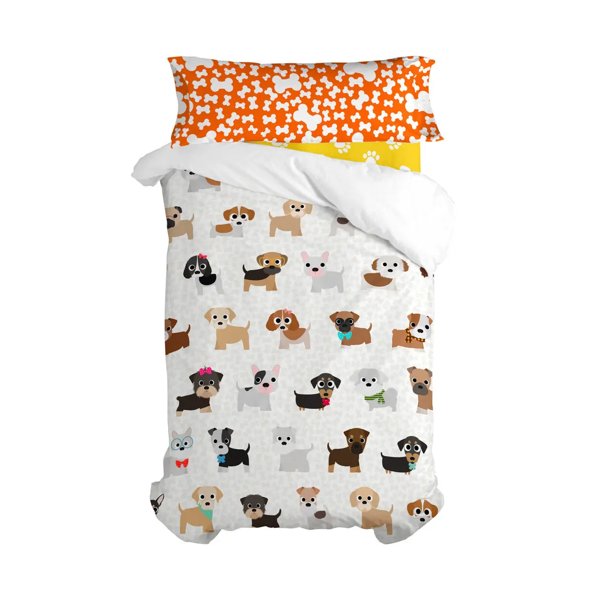 Set di copripiumino HappyFriday Multicolore Singolo Cane 2 Pezzi