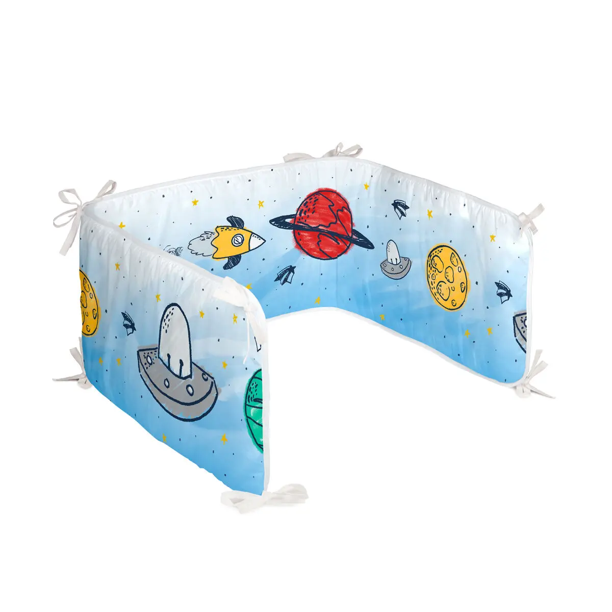 Paracolpi per culla HappyFriday Mr Fox Starspace Multicolore 210 x 40 cm