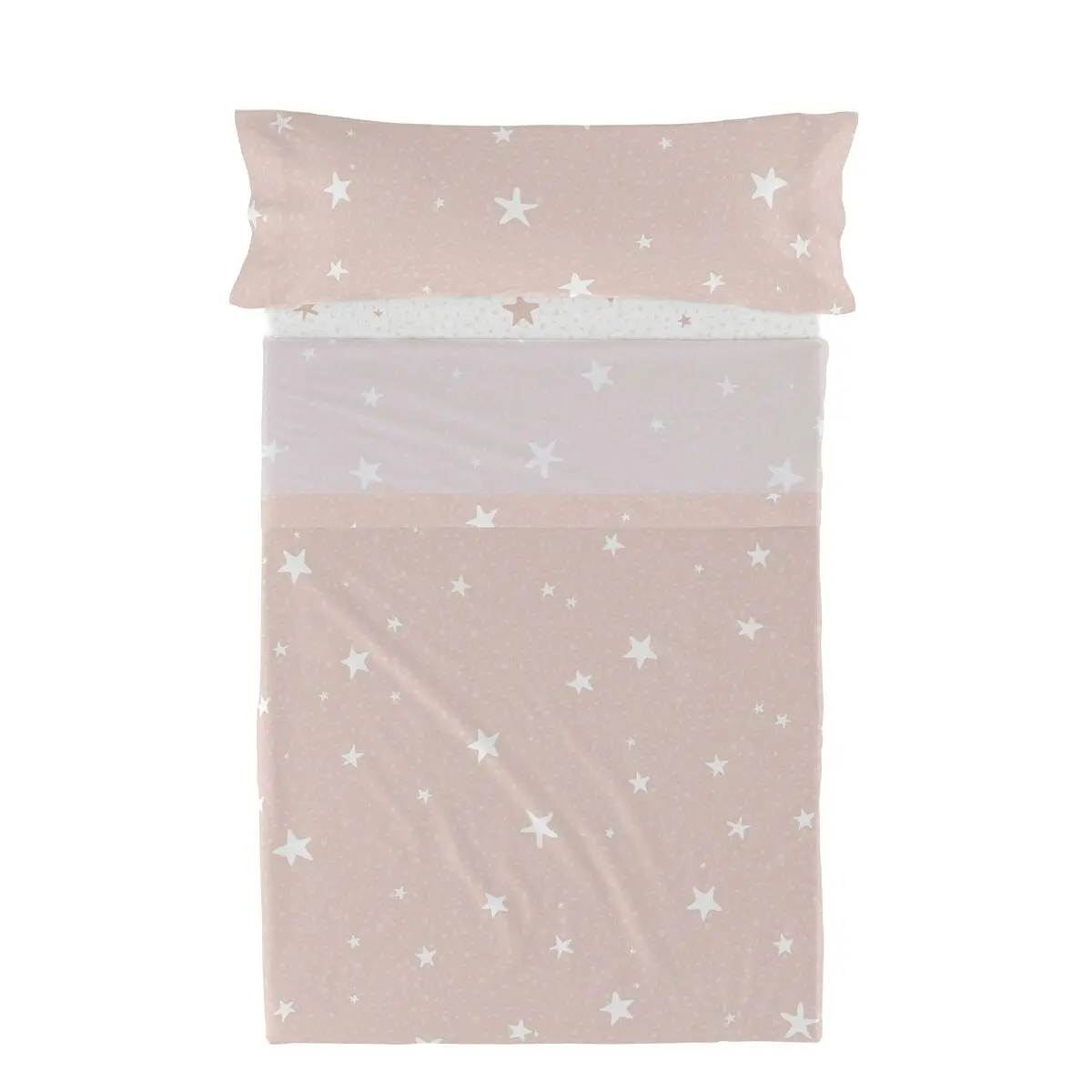 Set di Lenzuola HappyFriday Basic Kids Little star Rosa Singolo 2 Pezzi