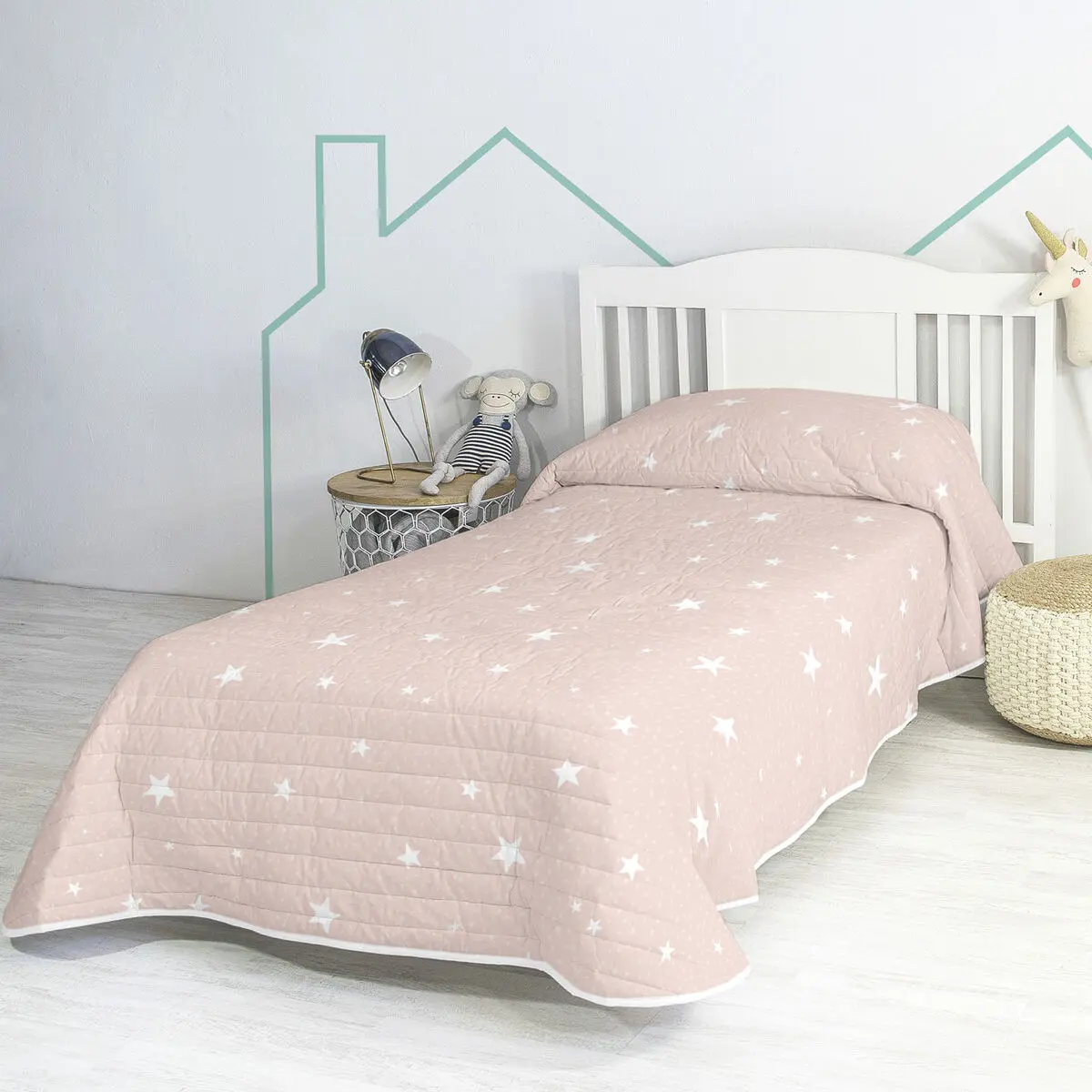 Trapunta HappyFriday BASIC KIDS Rosa 200 x 260 cm