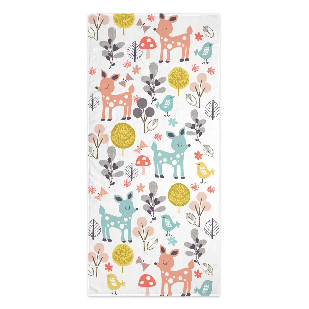 Telo da bagno HappyFriday Moshi Moshi Woodland Multicolore 70 x 150 cm