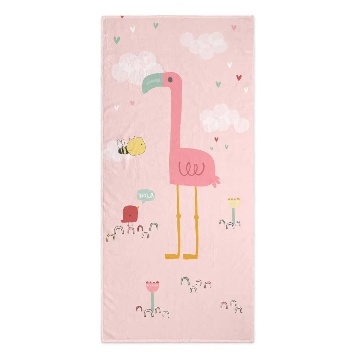 Telo da bagno HappyFriday Moshi Moshi Hola Multicolore 70 x 150 cm