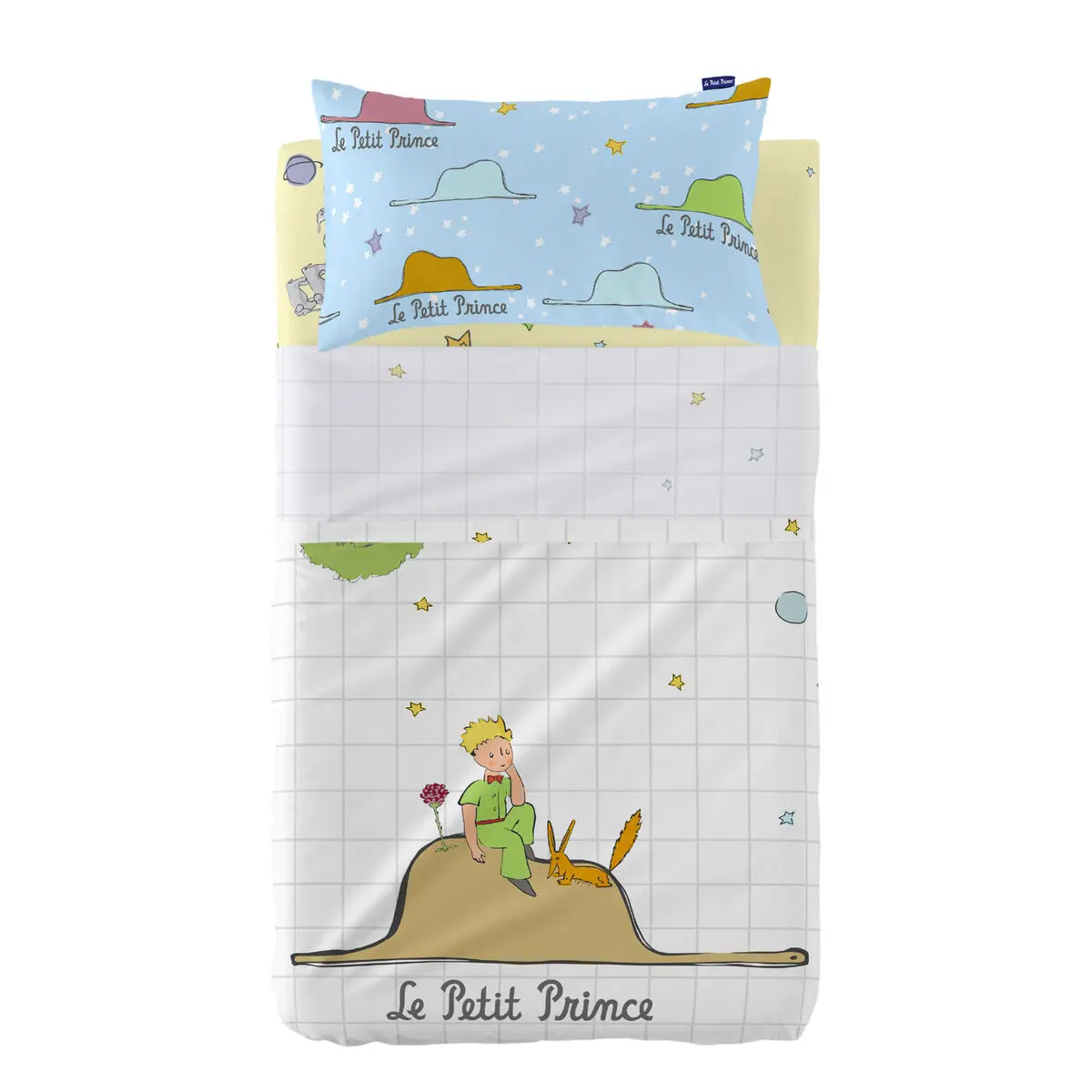 Set di Lenzuola HappyFriday Le Petit Prince Imagination Multicolore Culla Neonato 2 Pezzi