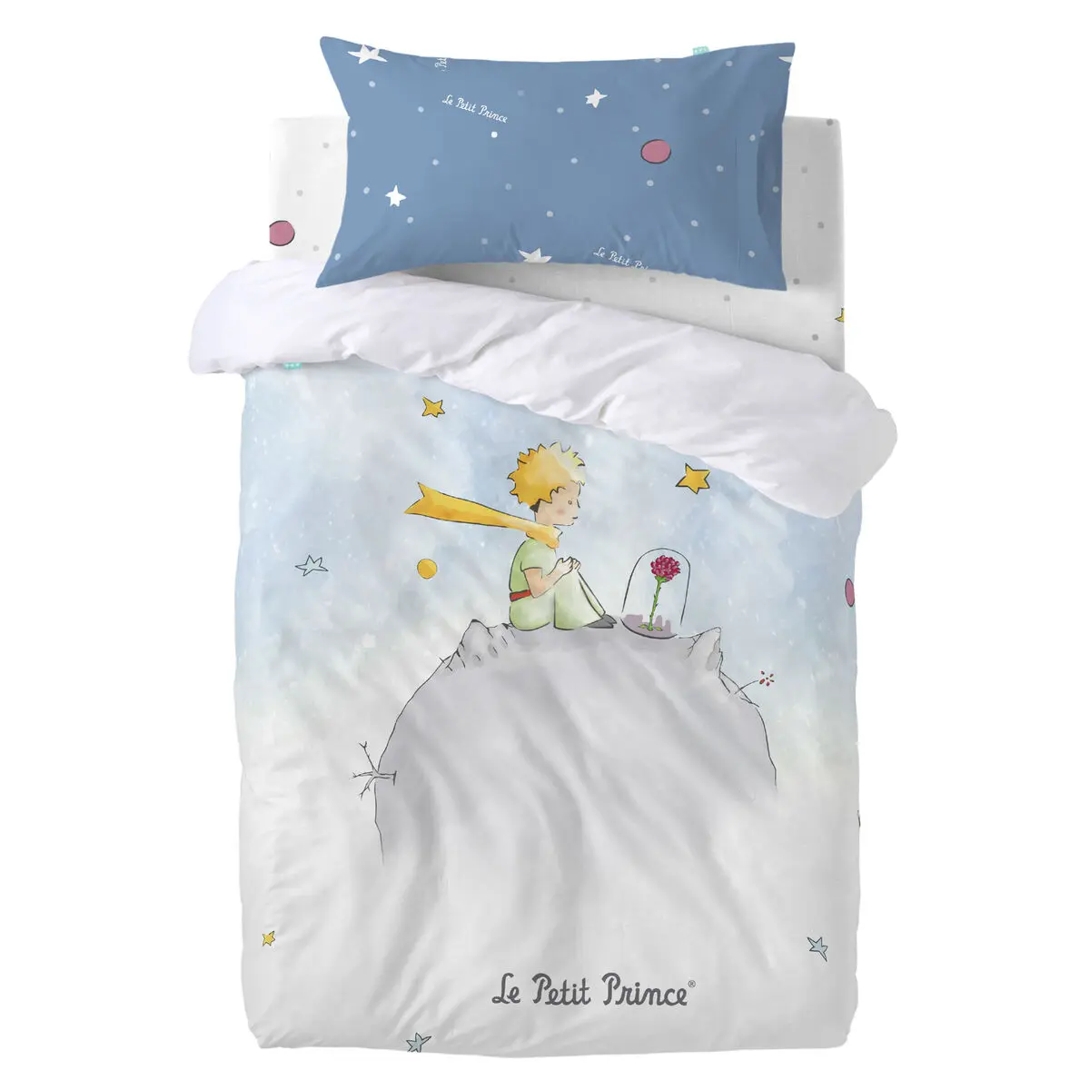 Set di copripiumino HappyFriday Le Petit Prince Univers Multicolore Culla Neonato 2 Pezzi