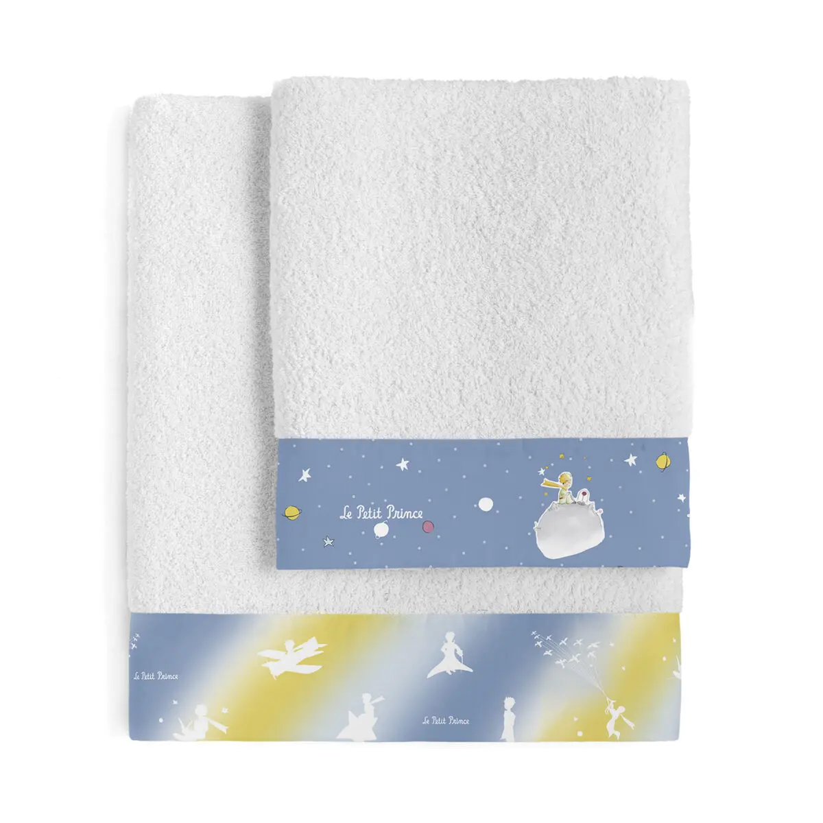 Set di asciugamani HappyFriday Le Petit Prince Univers Multicolore 2 Pezzi