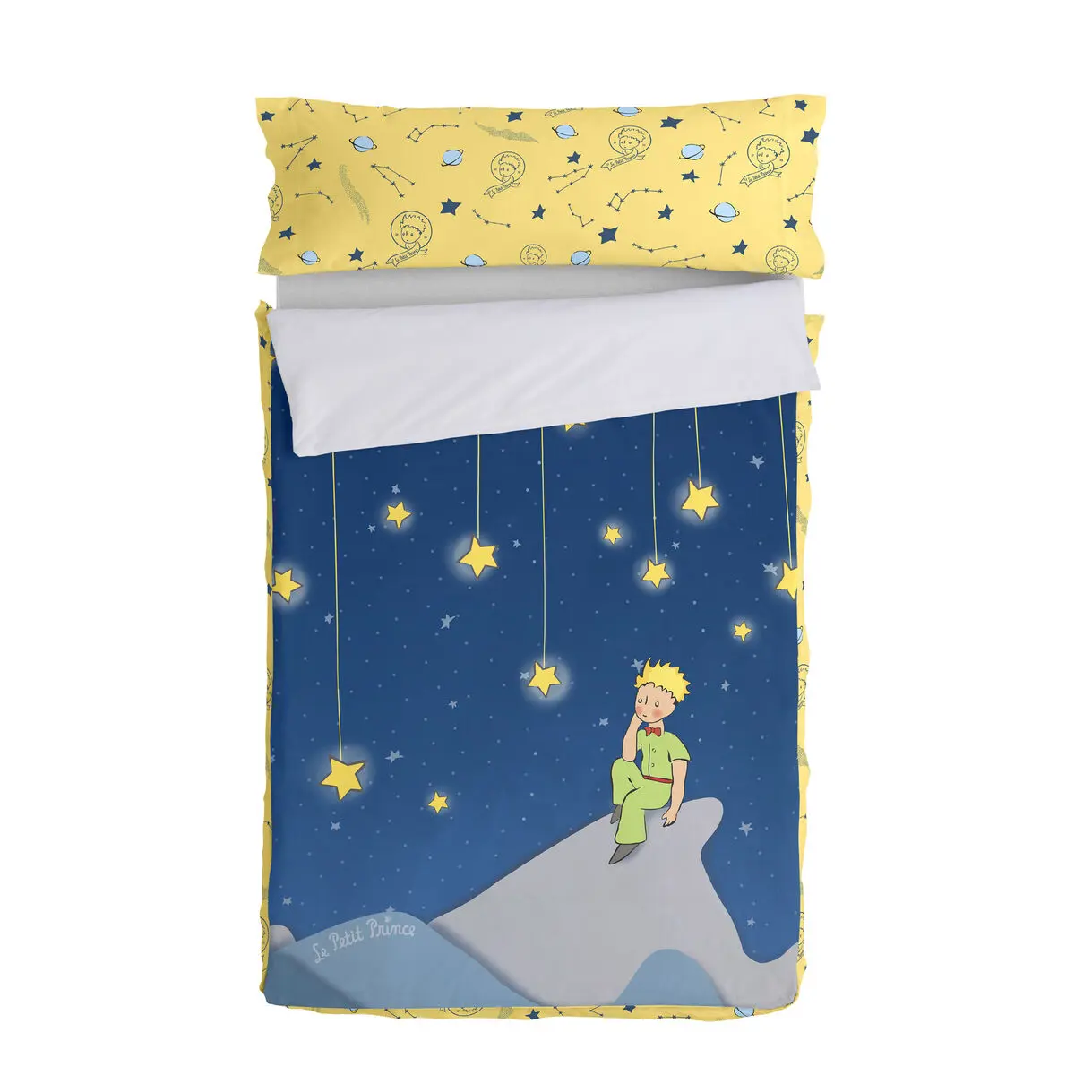 Copripiumino senza Imbottitura HappyFriday Le Petit Prince La nuit  Multicolore 105 x 200 cm