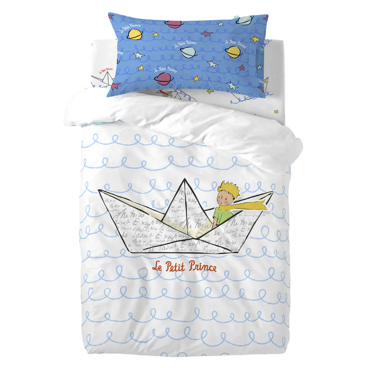 Set di copripiumino HappyFriday Le Petit Prince Navire Multicolore Culla Neonato 2 Pezzi