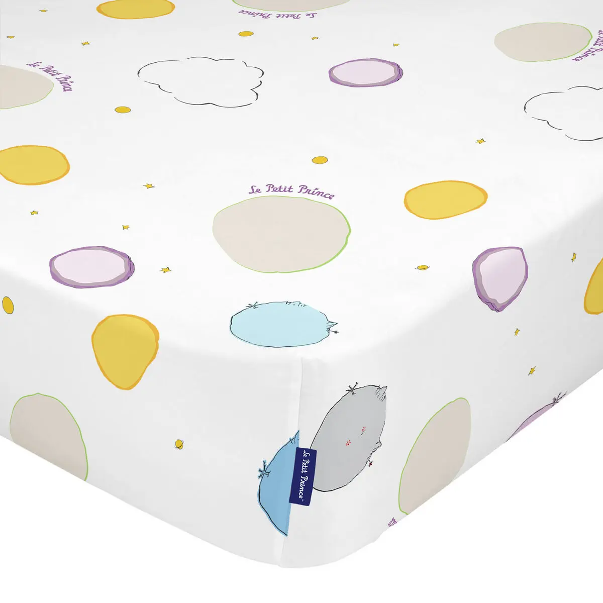 Lenzuolo con angoli aderenti HappyFriday LE PETIT PRINCE Multicolore 15 x 2 x 38 cm 70 x 140 x 14 cm