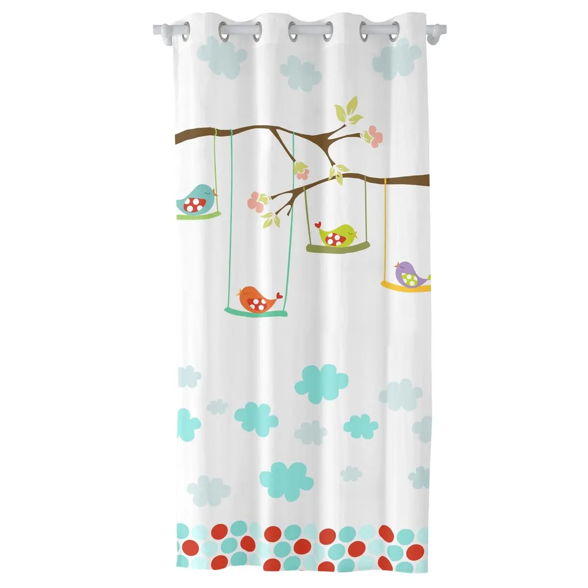 Tenda HappyFriday Mr Fox Little Birds Multicolore 140 x 265 cm