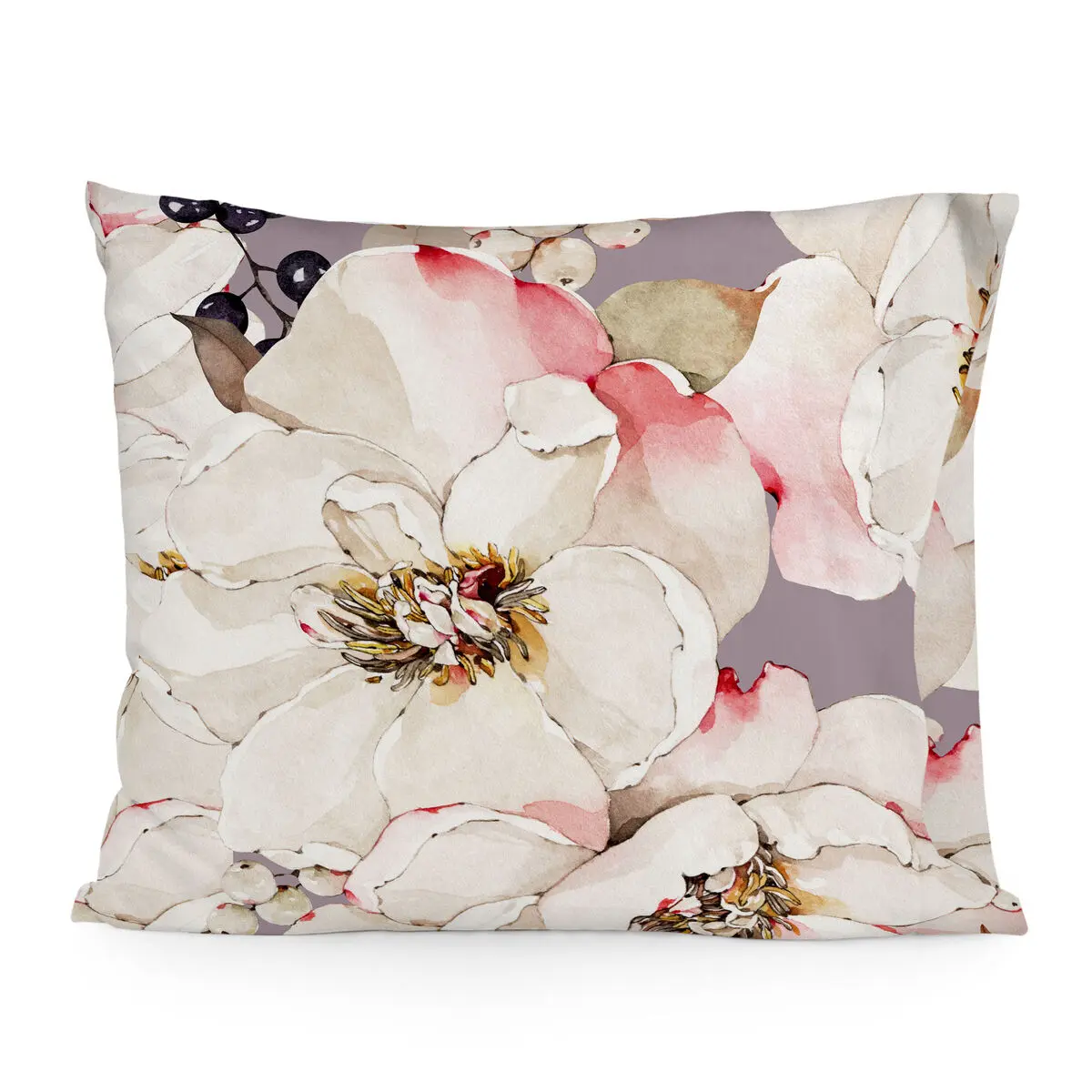 Federa HappyFriday White Peonies Multicolore 60 x 70 cm