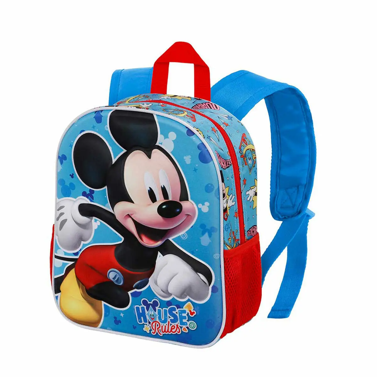 Zaino Scuola 3D Mickey Mouse Karactermania Azzurro 26 x 11 x 31 cm