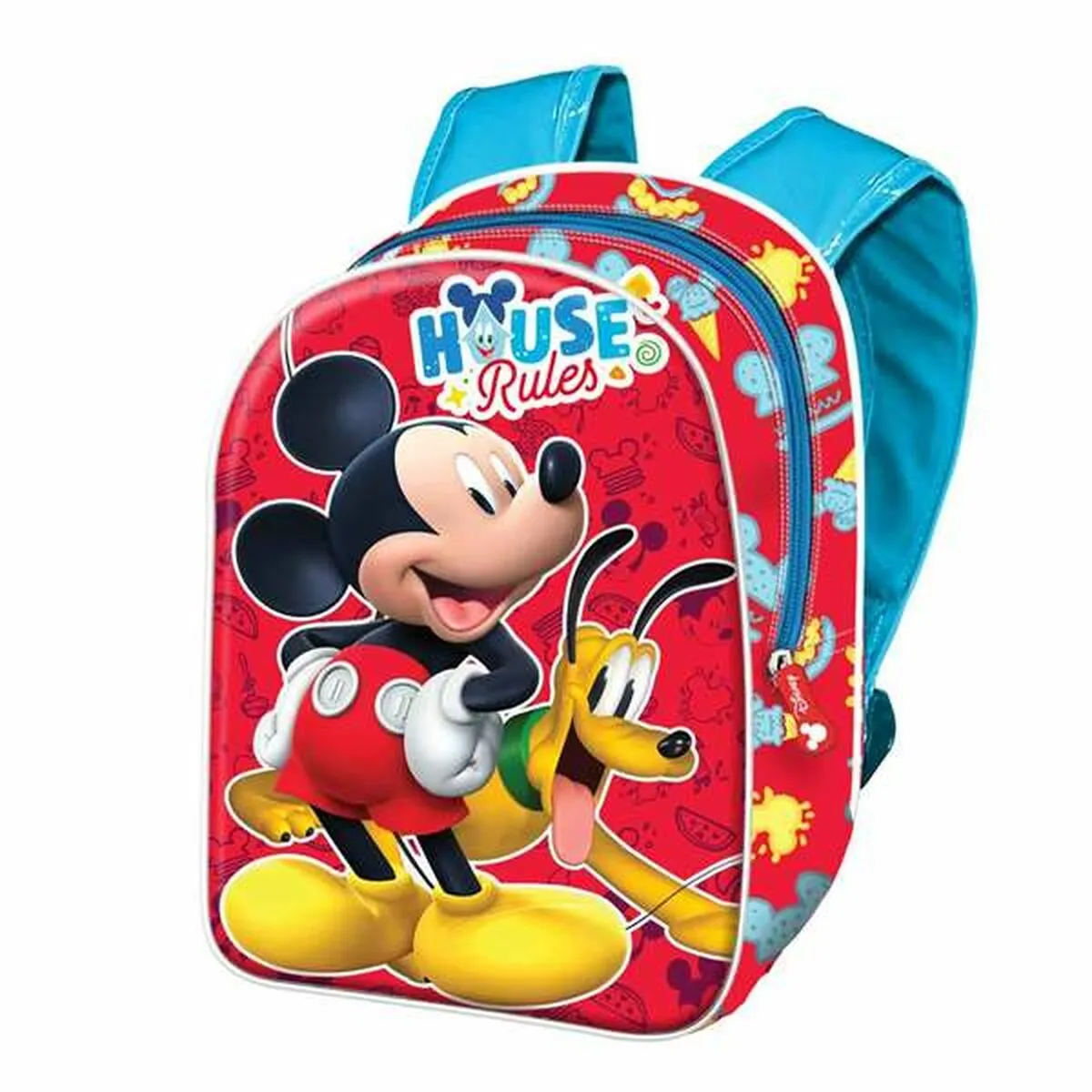 Zaino Scuola 3D Mickey Mouse Rules 25 x 20 x 9 cm