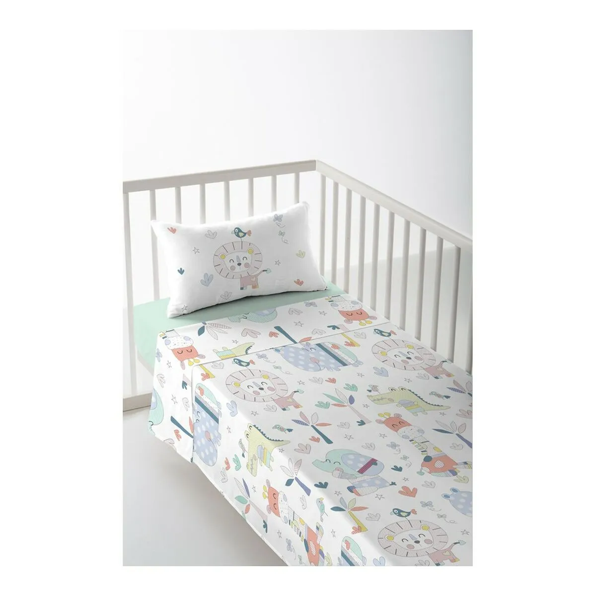 Lenzuolo Superiore per Culla Cool Kids Jungle 100 x 130 cm