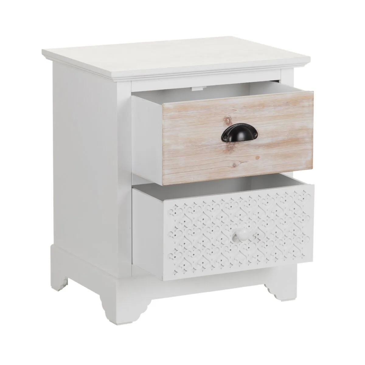 Comodino LOVE 45 x 33 x 51 cm Bianco Legno di abete