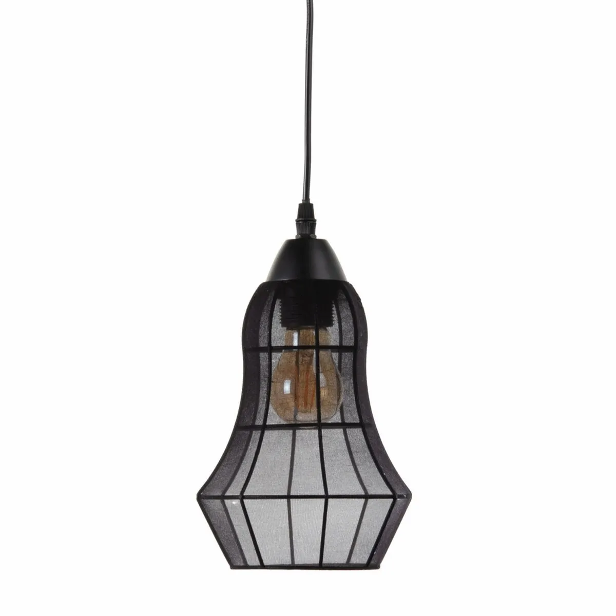 Lampadario Nero Metallo Ø 15 cm