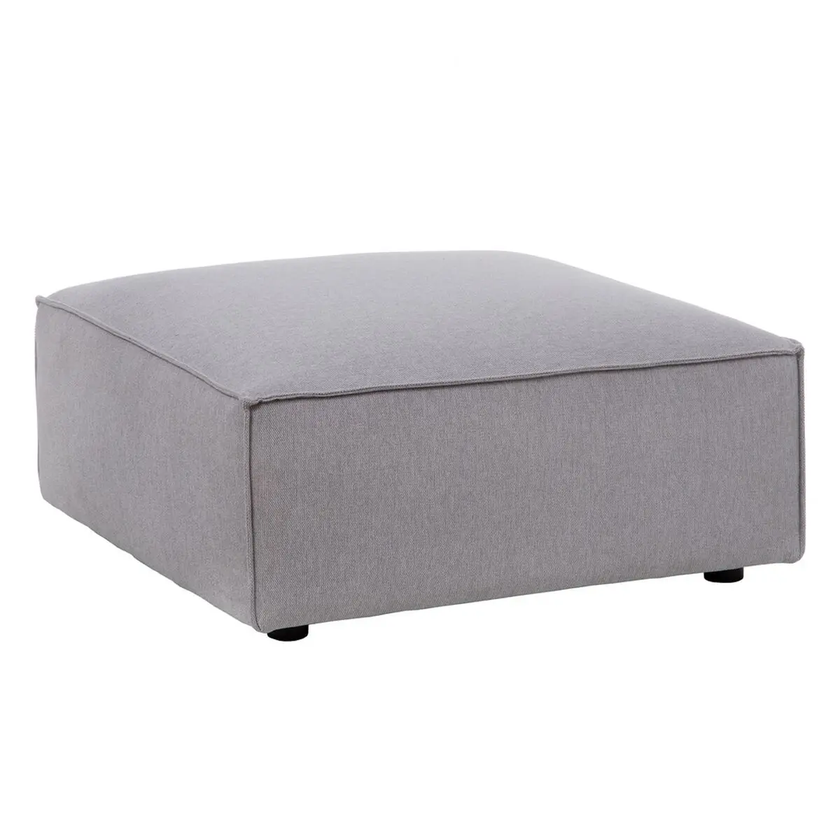 Puff Grigio chiaro Legno Piuma Foam 94 x 94 x 44 cm Moderno Componibile