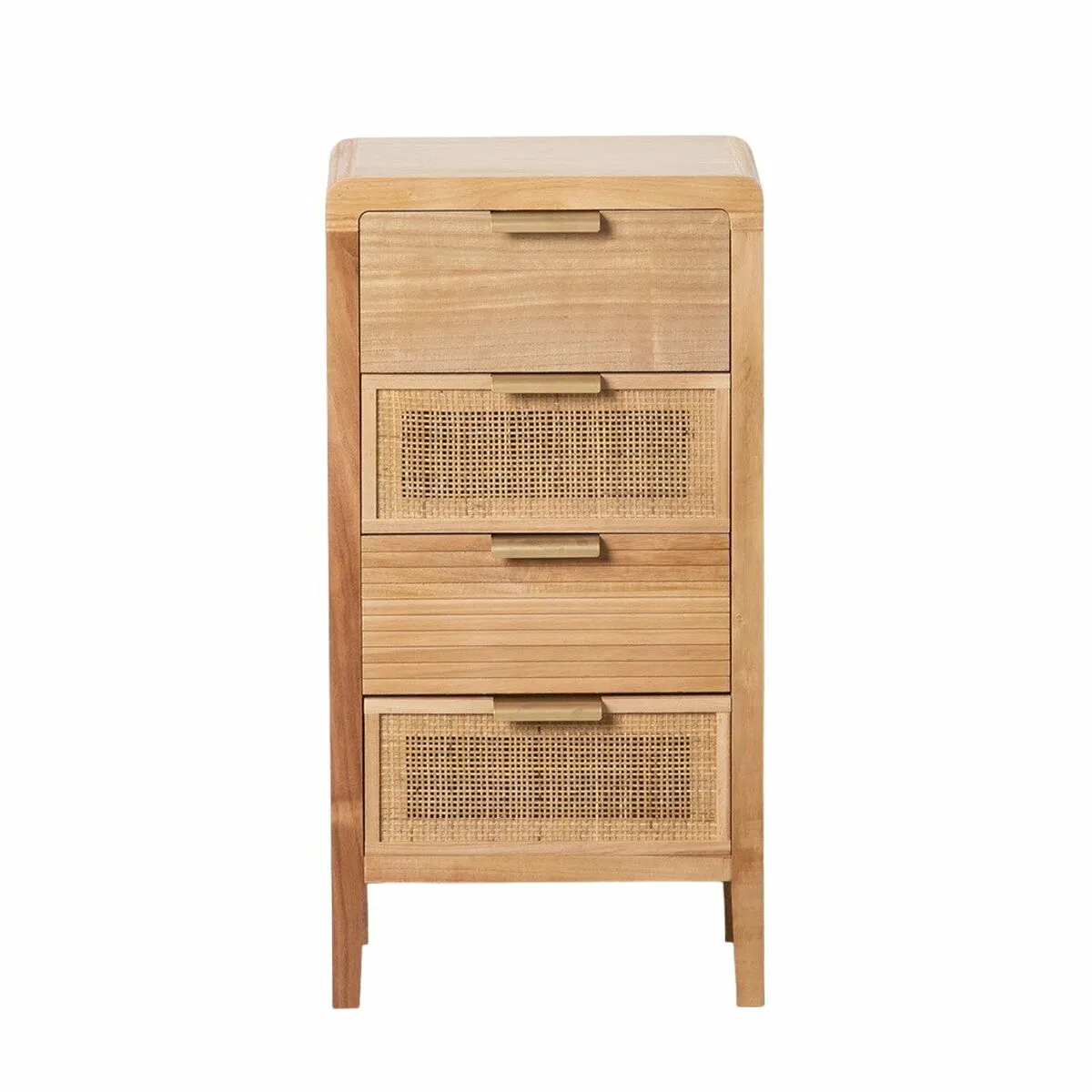 Comodino HONEY Naturale Legno di paulownia Legno MDF 40 x 30 x 77,5 cm