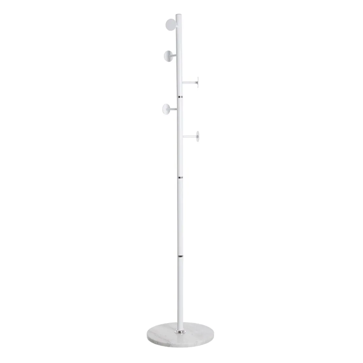 Attaccapanni da Terra 37 x 37 x 174 cm Metallo Bianco