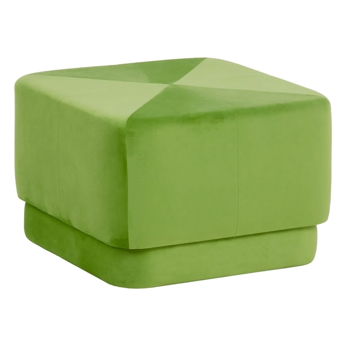 Puff Tessuto Sintetico Legno Verde 60 x 60 x 40 cm