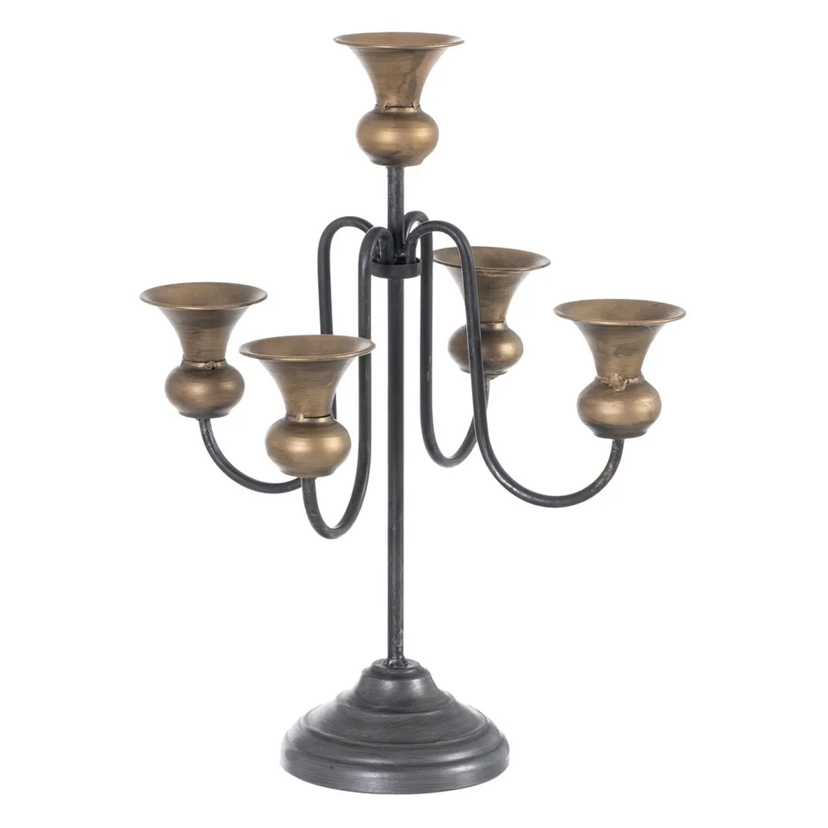 Candelabro 27,5 x 27,5 x 44,5 cm Nero Dorato Metallo