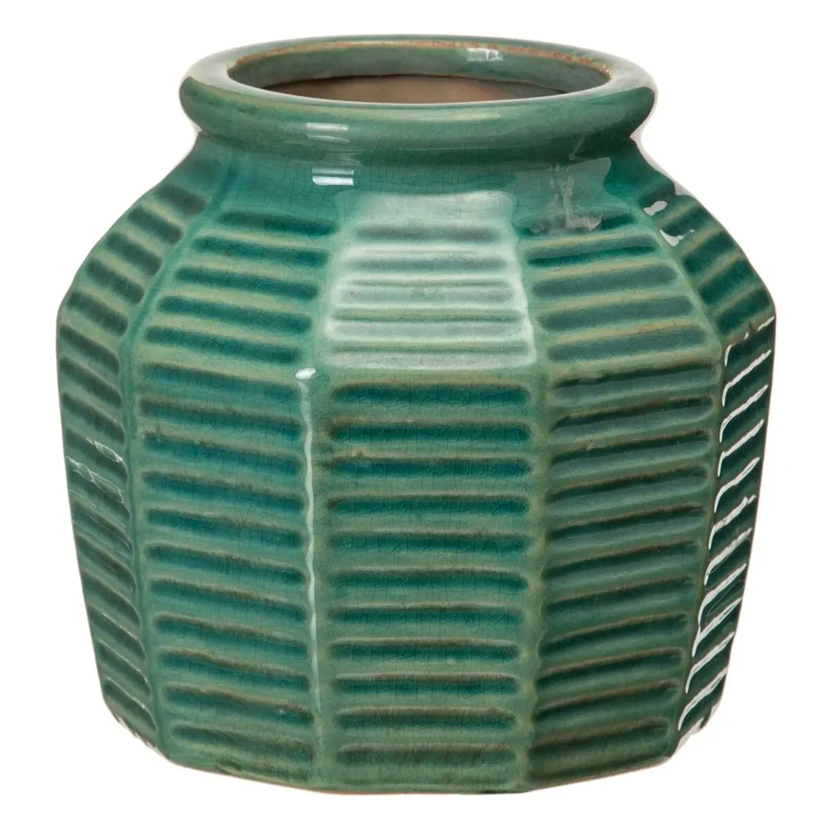 Vaso Blu scuro Ceramica 15,5 x 15,5 x 14,5 cm