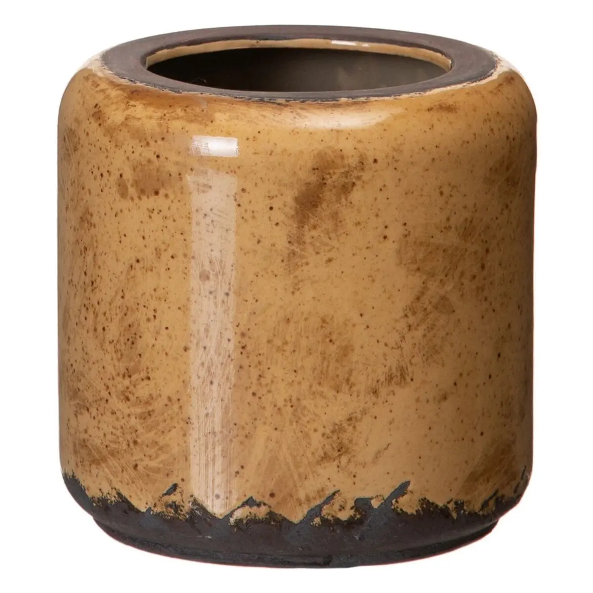 Vaso Marrone Ceramica 14 x 14 x 14 cm