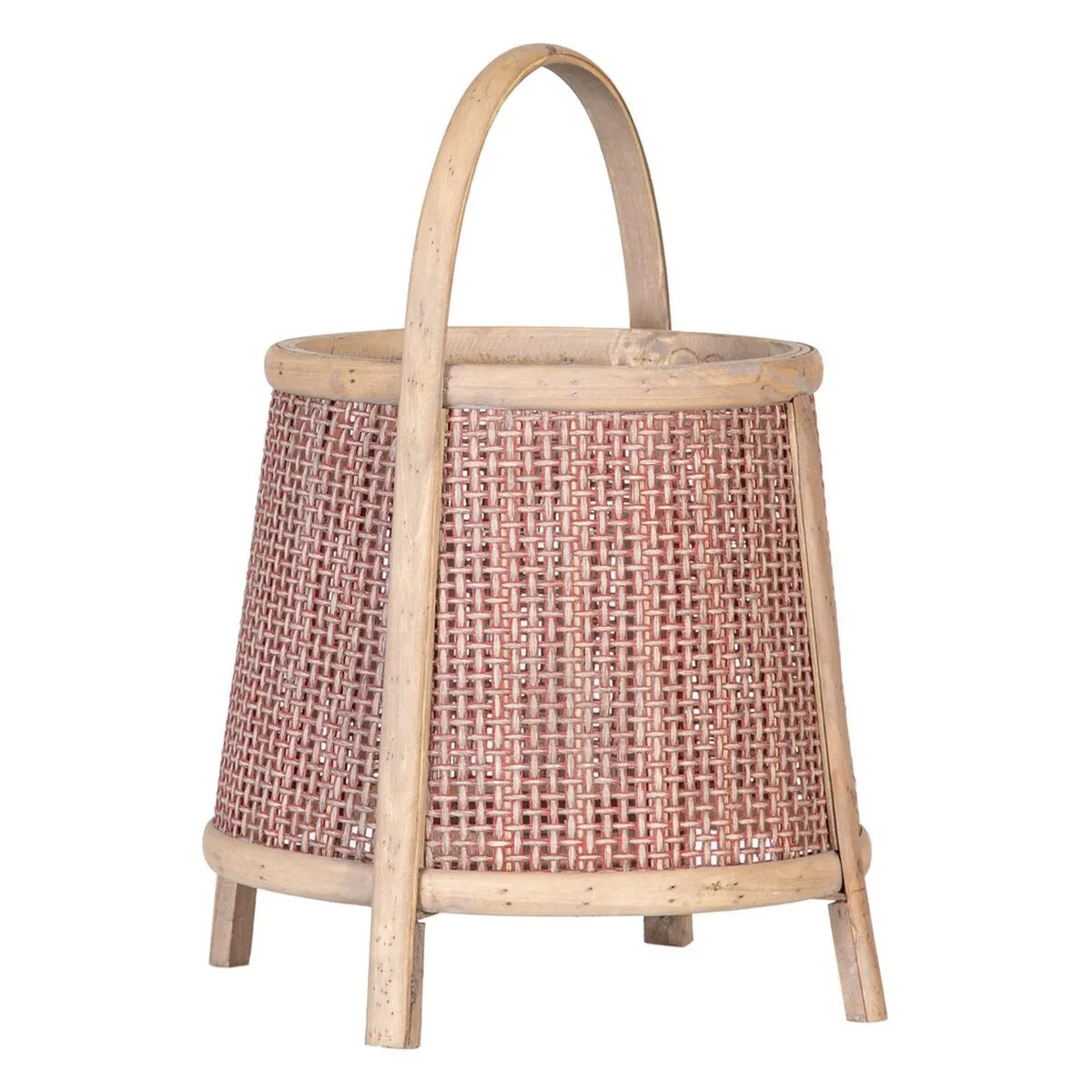 Lanterna Portacandele Marrone Fibra naturale 33 x 33 x 44 cm