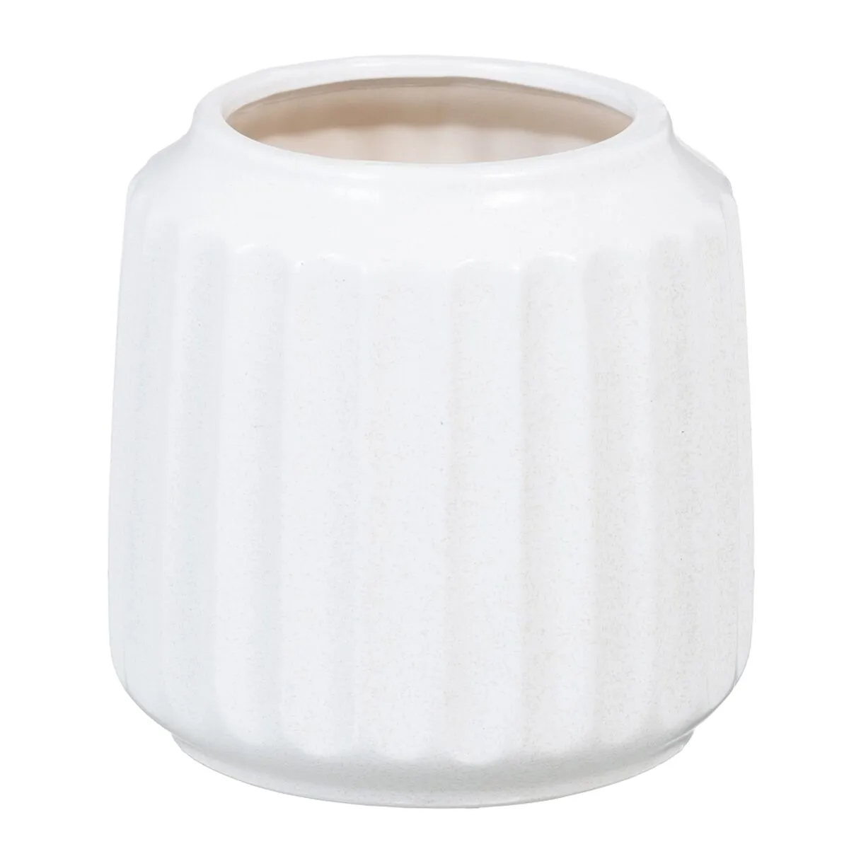 Vaso Ceramica 16 x 16 x 16 cm Bianco