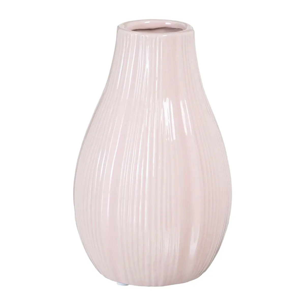 Vaso Rosa Ceramica 12,5 x 12,5 x 20,5 cm