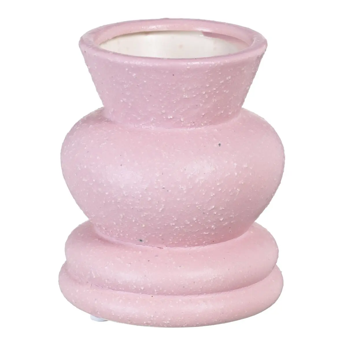 Vaso Rosa Ceramica 10,5 x 10,5 x 13 cm