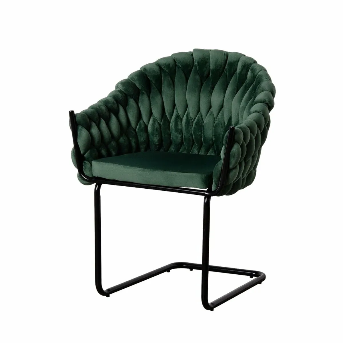 Sedia da Sala da Pranzo 65 x 55 x 82 cm Nero Verde