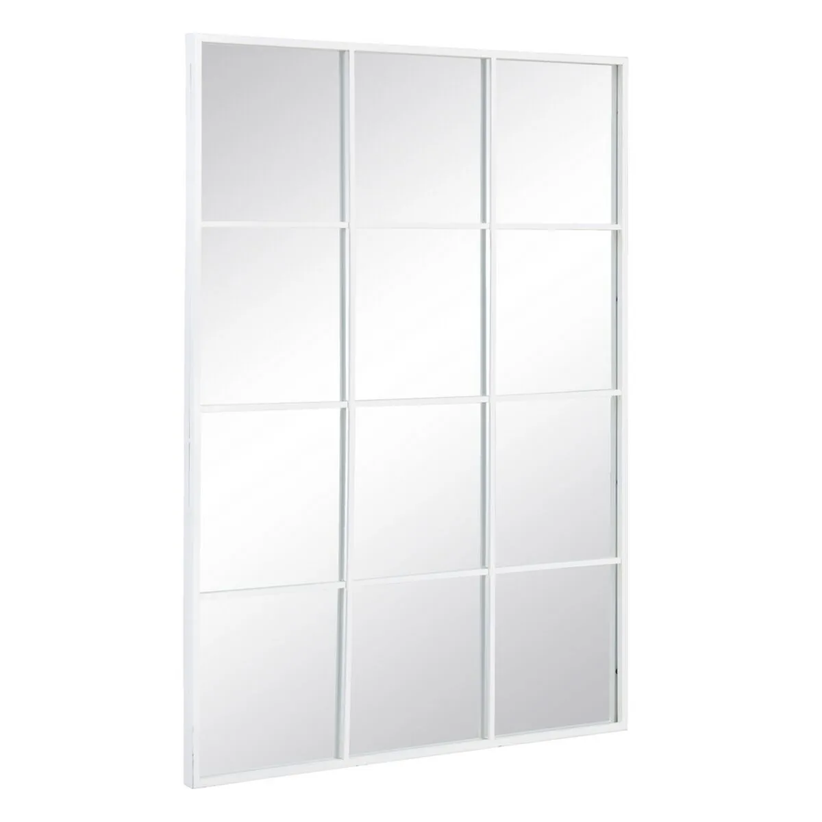 Specchio da parete Bianco Metallo Cristallo Ferro Finestra 90 x 3 x 120 cm