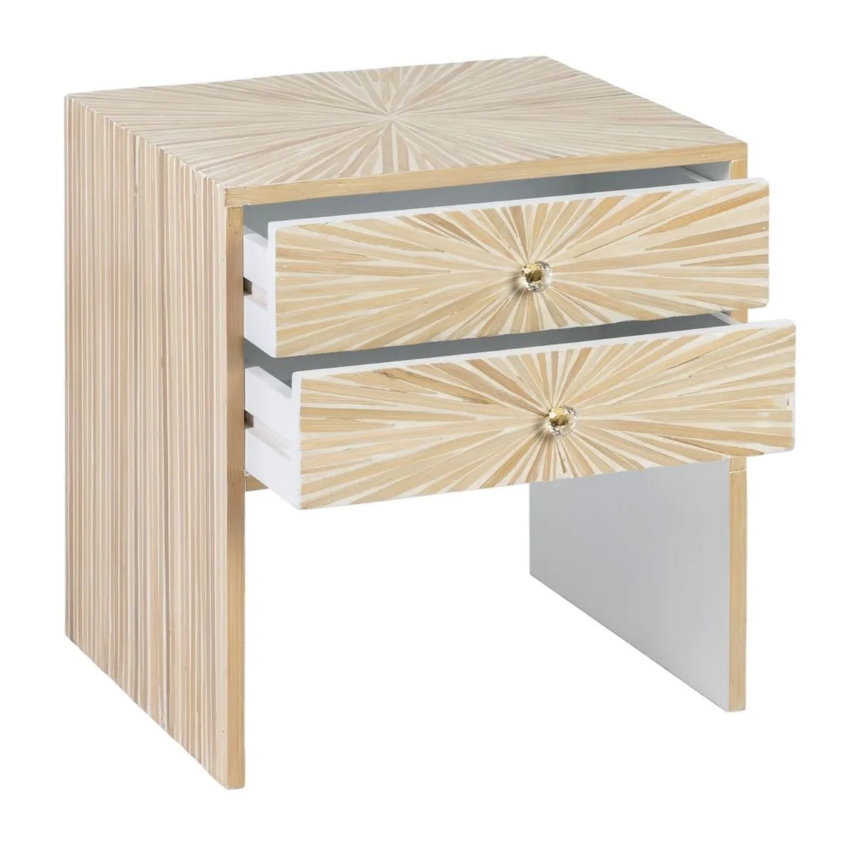 Tavolo aggiuntivo 56 x 46 x 58 cm Beige Bambù Legno MDF