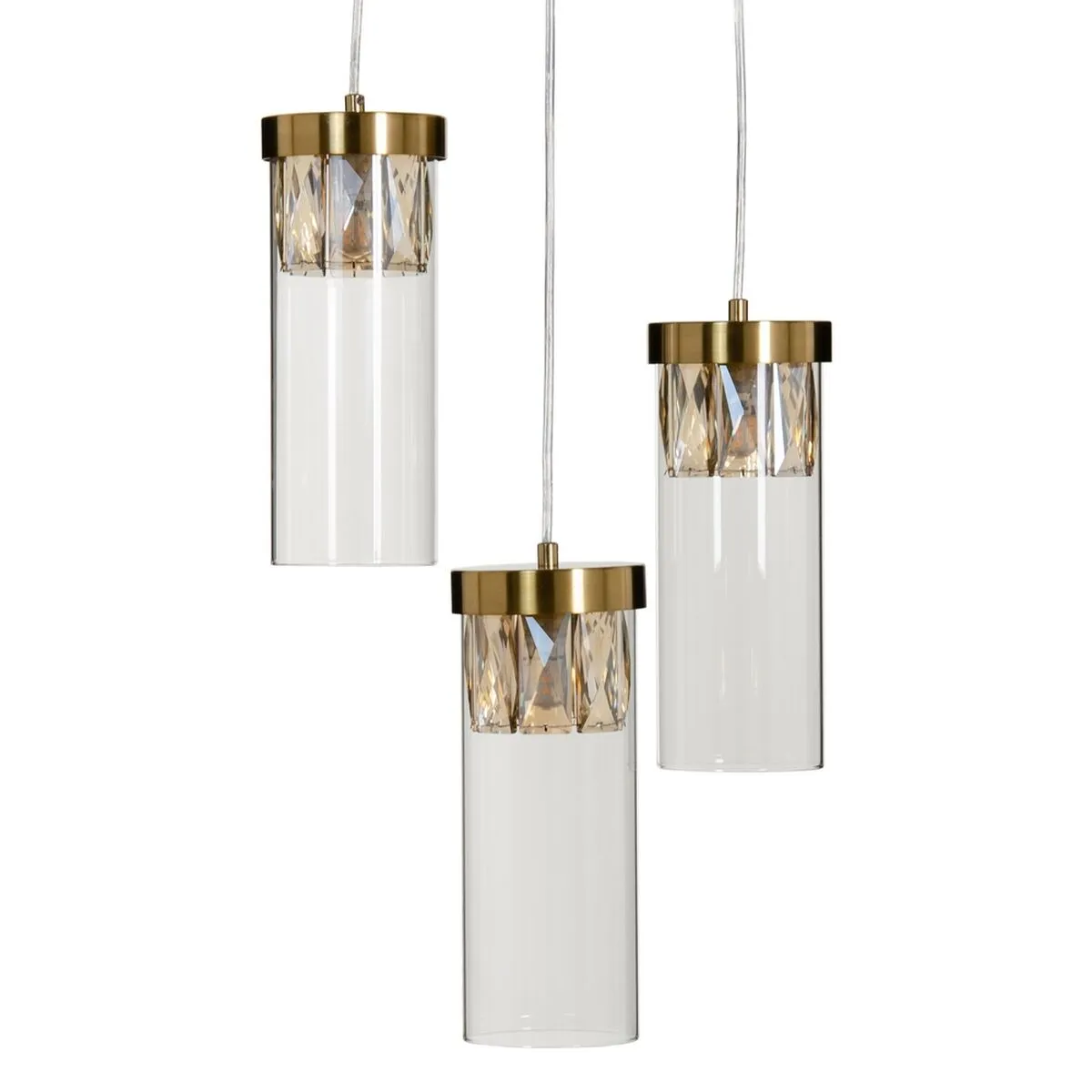 Lampadario Cristallo Dorato Metallo 27 cm 31 x 31 x 45 cm